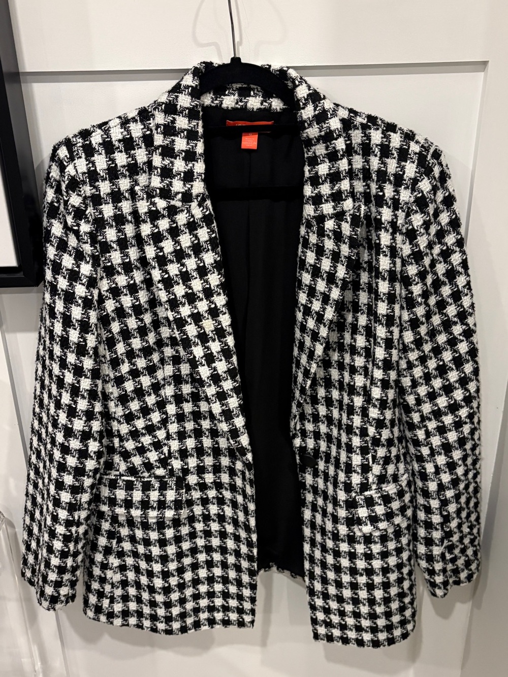 Black & White Houndstooth Blazer Jacket